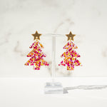 Load image into Gallery viewer, Statement Christmas Tree Confetti Earring

