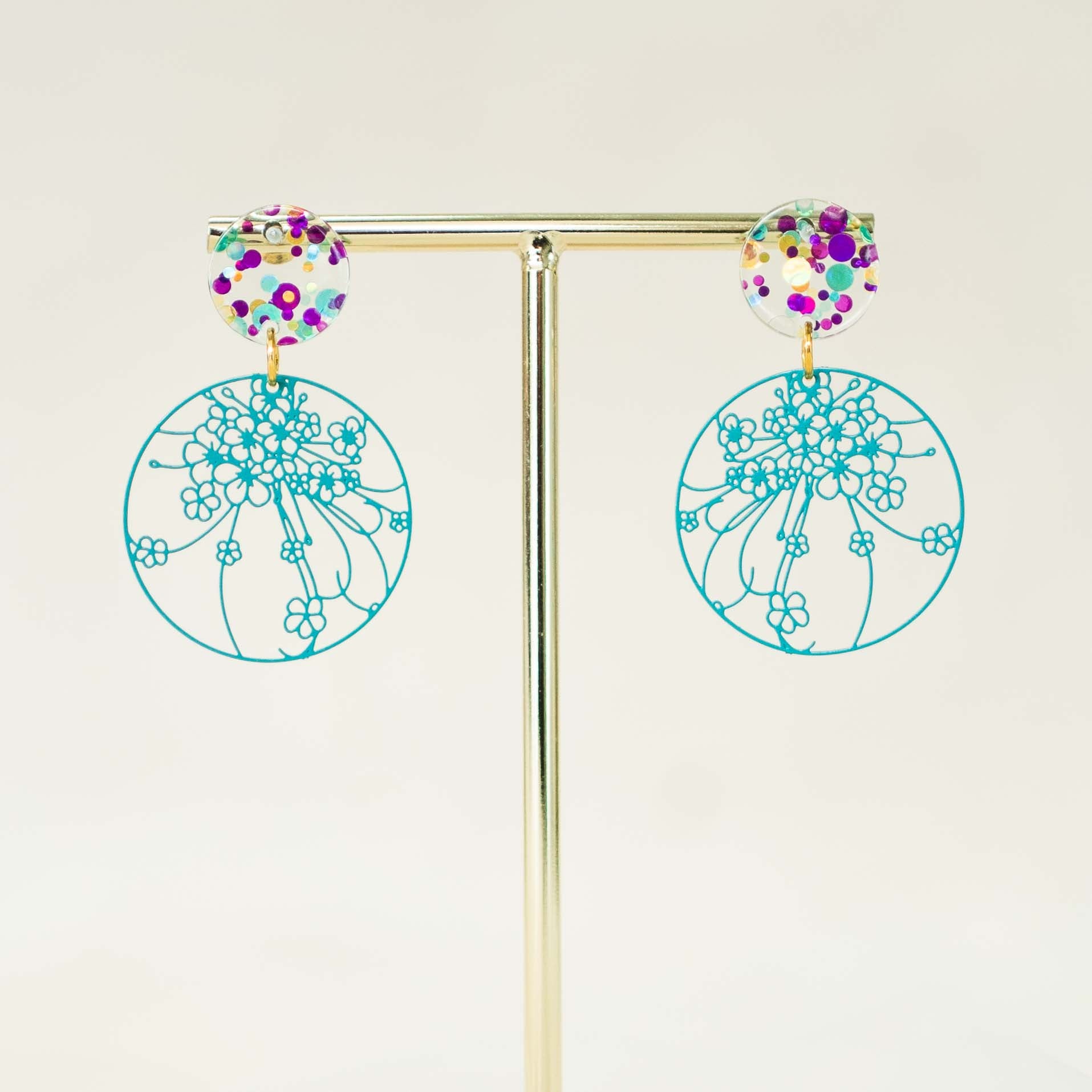 Round Bloom Earring